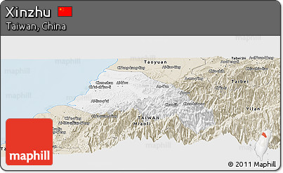 Classic Style Panoramic Map of Xinzhu