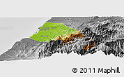 Physical Panoramic Map of Xinzhu, desaturated