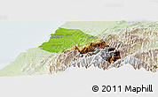 Physical Panoramic Map of Xinzhu, lighten