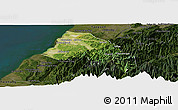 Satellite Panoramic Map of Xinzhu, darken