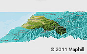 Satellite Panoramic Map of Xinzhu, political outside