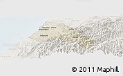 Shaded Relief Panoramic Map of Xinzhu, lighten