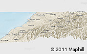 Shaded Relief Panoramic Map of Xinzhu