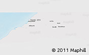 Shaded Relief Panoramic Map of Xinzhu, single color outside