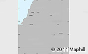 Gray Simple Map of Xinzhu, single color outside