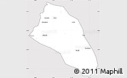 Silver Style Simple Map of Xinzhu, cropped outside