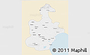 Classic Style 3D Map of Tianjin, single color outside
