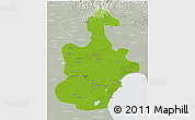 Physical 3D Map of Tianjin, lighten, semi-desaturated