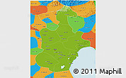 Physical 3D Map of Tianjin, political outside