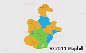 Political 3D Map of Tianjin, cropped outside