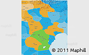 Political 3D Map of Tianjin, political shades outside
