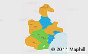 Political 3D Map of Tianjin, single color outside
