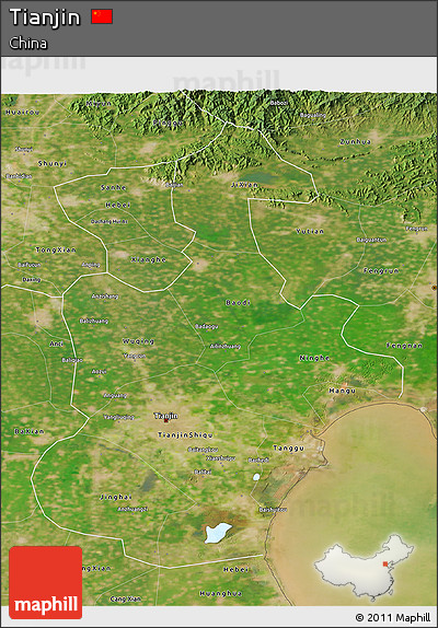 Satellite 3D Map of Tianjin