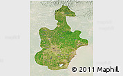 Satellite 3D Map of Tianjin, lighten