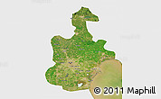 Satellite 3D Map of Tianjin, single color outside