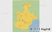 Savanna Style 3D Map of Tianjin, single color outside