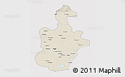 Shaded Relief 3D Map of Tianjin, cropped outside