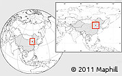 Blank Location Map of Tianjin, highlighted country, within the entire country