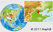 Physical Location Map of Tianjin