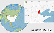 Savanna Style Location Map of Tianjin, highlighted country
