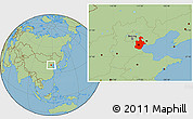 Savanna Style Location Map of Tianjin