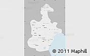 Gray Map of Tianjin, single color outside
