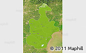 Physical Map of Tianjin, satellite outside