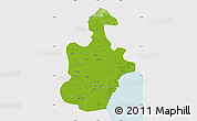 Physical Map of Tianjin, single color outside