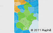 Political Shades Map of Tianjin