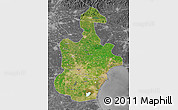Satellite Map of Tianjin, desaturated