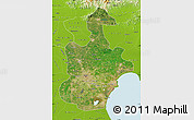 Satellite Map of Tianjin, physical outside