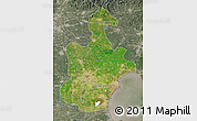 Satellite Map of Tianjin, semi-desaturated