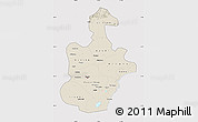 Shaded Relief Map of Tianjin, cropped outside