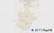 Shaded Relief Map of Tianjin, lighten