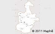 Classic Style Simple Map of Tianjin, cropped outside
