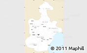 Classic Style Simple Map of Tianjin, single color outside