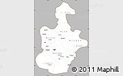 Gray Simple Map of Tianjin, cropped outside
