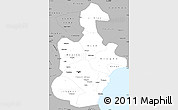 Gray Simple Map of Tianjin