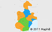 Political Simple Map of Tianjin, single color outside