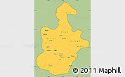 Savanna Style Simple Map of Tianjin, cropped outside