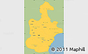 Savanna Style Simple Map of Tianjin, single color outside