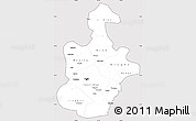 Silver Style Simple Map of Tianjin, cropped outside