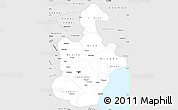 Silver Style Simple Map of Tianjin