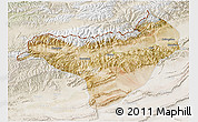 Satellite 3D Map of Akqi, lighten