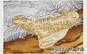 Satellite 3D Map of Akqi, physical outside
