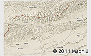 Shaded Relief 3D Map of Akqi