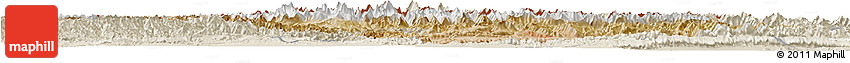 Satellite Horizon Map of Akqi, shaded relief outside
