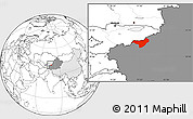 Blank Location Map of Akqi, highlighted country, highlighted parent region