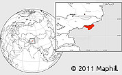 Blank Location Map of Akqi, highlighted parent region