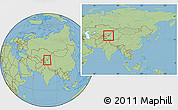Savanna Style Location Map of Akqi, within the entire country